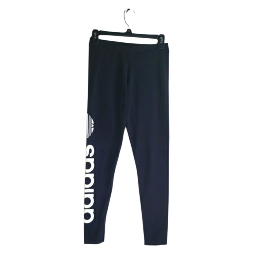 Adidas Black Mid Rise Logo Leggings Size Small
